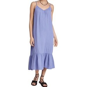 Rails Jennica Periwinkle Purple Cotton Gauze Tiered Midi Dress Women XS